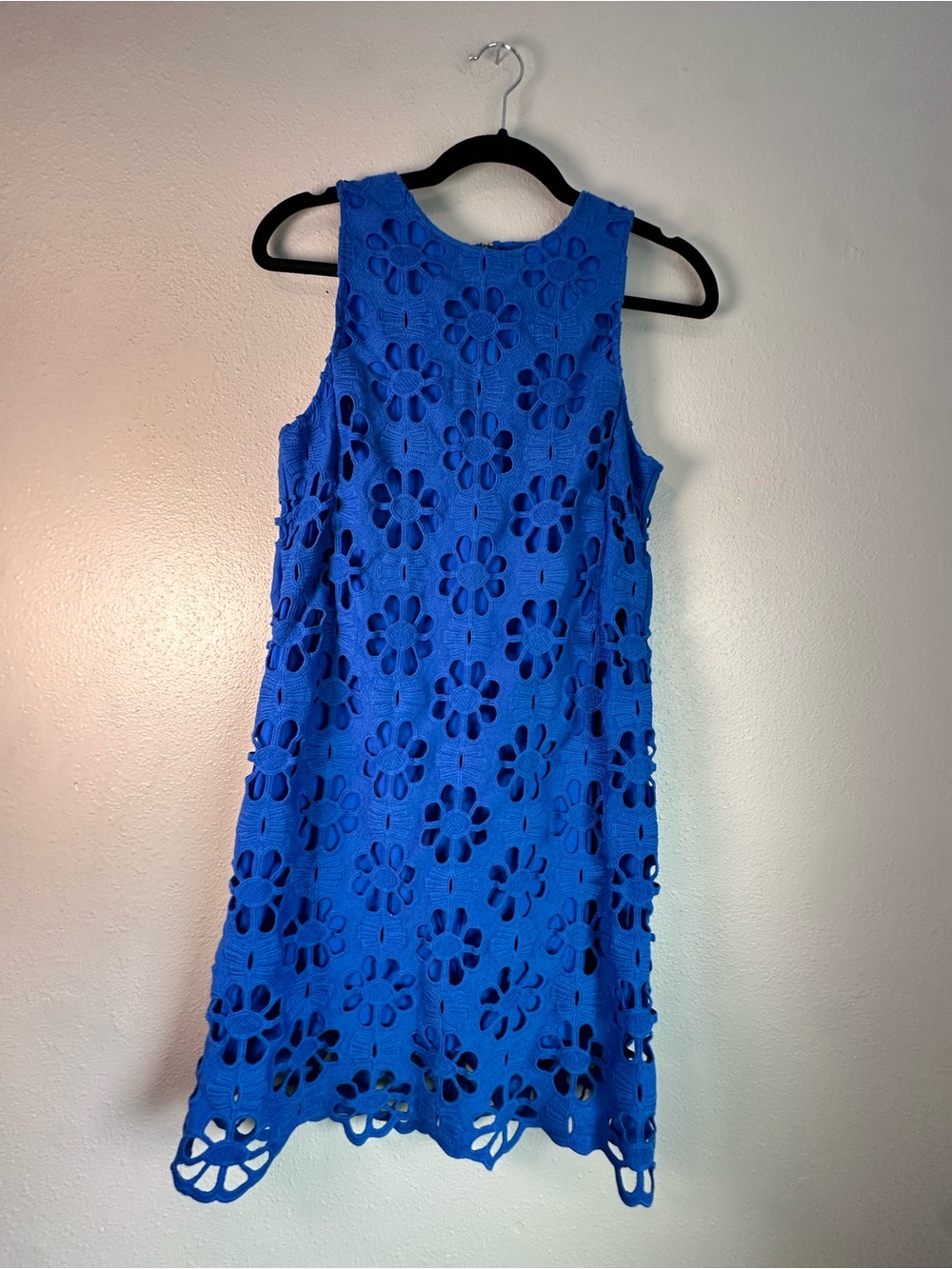 Tuckernuck Marlowe Dress Sapphire Blue Guipure Lace Shift Mini